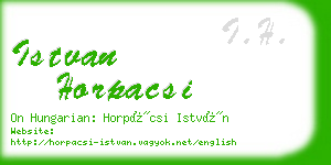 istvan horpacsi business card